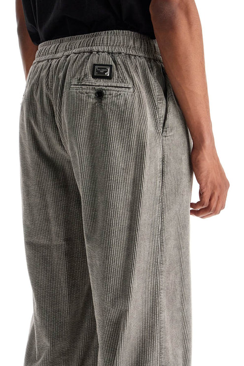 Dolce & Gabbana corduroy drawstring pants