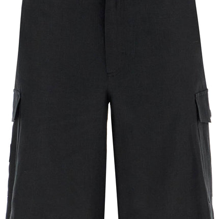 Dolce & Gabbana linen cargo bermuda shorts for