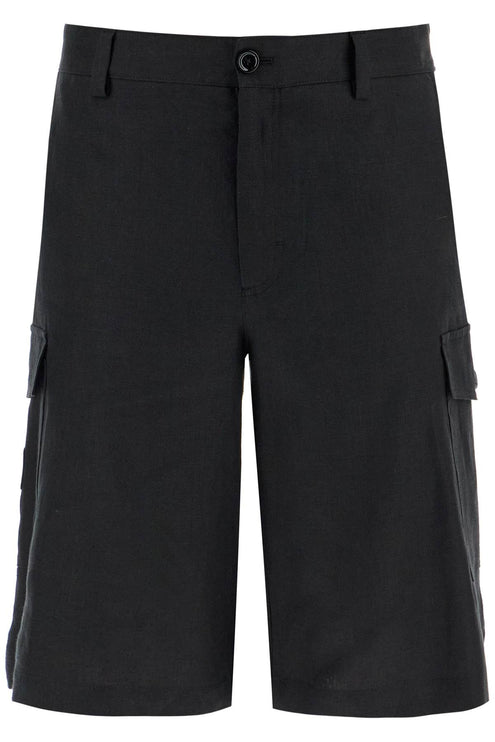 Dolce & Gabbana linen cargo bermuda shorts for