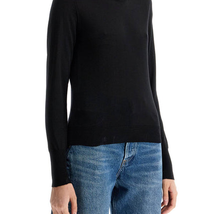 Golden Goose black merino wool sweater with golden applications for women