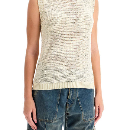 Golden Goose knitted vest with sequins embell