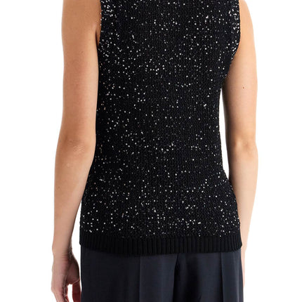 Golden Goose knitted vest with sequins embell