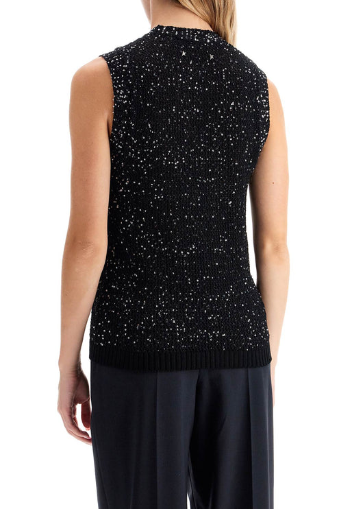 Golden Goose knitted vest with sequins embell