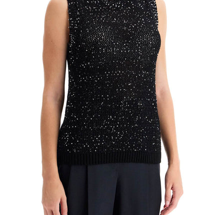 Golden Goose knitted vest with sequins embell