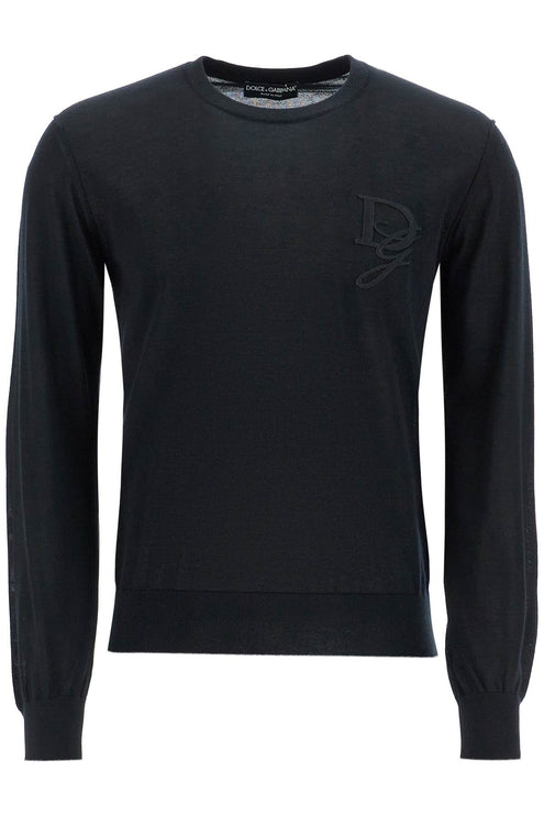 Dolce & Gabbana cashmere sweater with dg embroidery