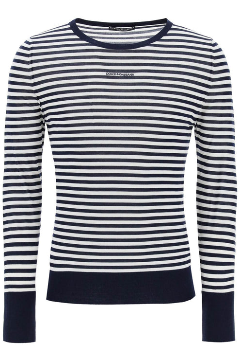 Dolce & Gabbana lightweight striped wool pullover sweater