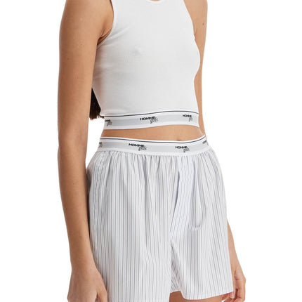 Homme Girls white cotton sleeveless crop top