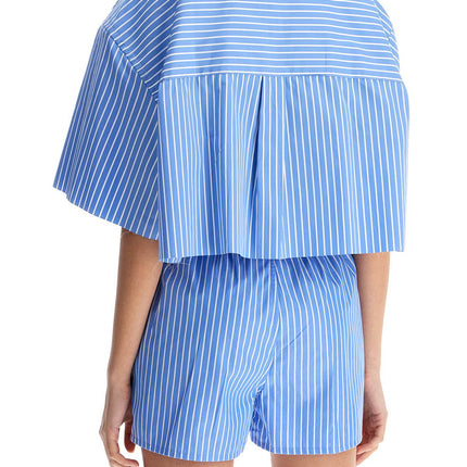 Homme Girls blue striped cotton shirt