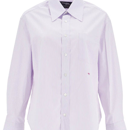 Homme Girls purple striped cotton women's shirt