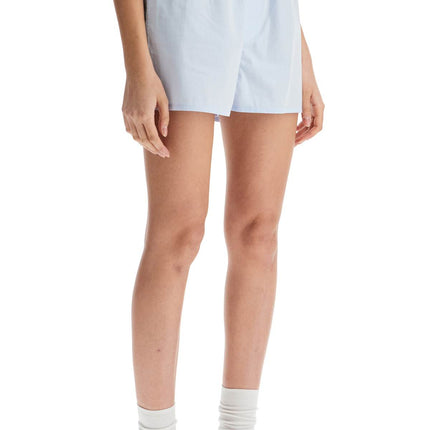 Homme Girls light blue high-waisted cotton boxer shorts