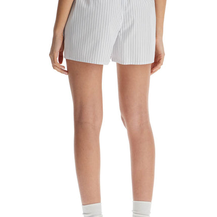 Homme Girls high-waisted beige striped cotton boxer