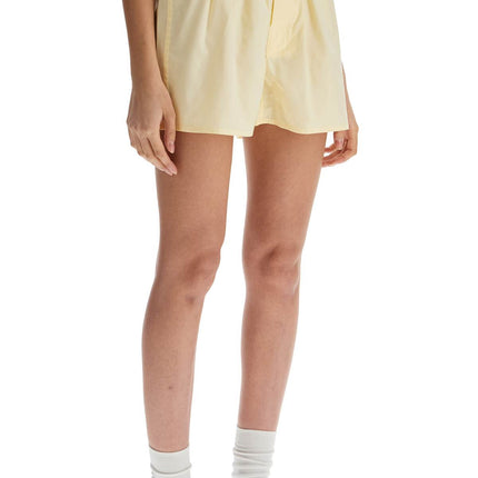 Homme Girls high-waisted pale yellow cotton boxer