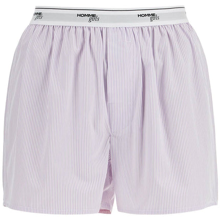 Homme Girls high-waisted lavender striped boxer