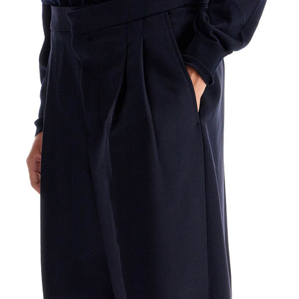 Ami Alexandre Matiussi large fit wool gabardine trousers