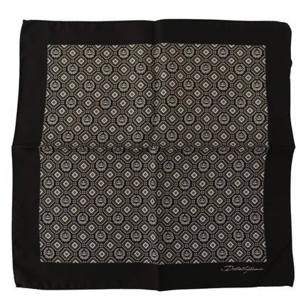 Elegant Black Silk Men's Scarf Wrap