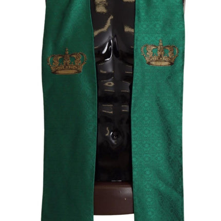 Elegant Green Silk Blend Men's Scarf