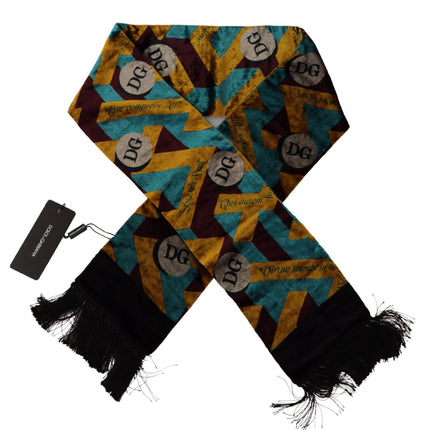 Elegant Multicolor Silk Blend Men's Scarf