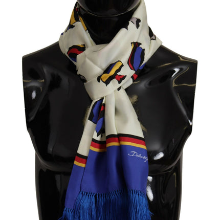 Multicolor Silk Men's Scarf Wrap