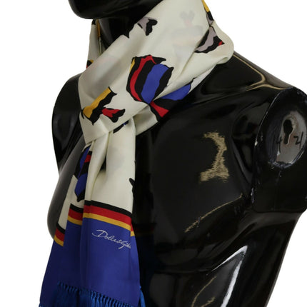 Multicolor Silk Men's Scarf Wrap