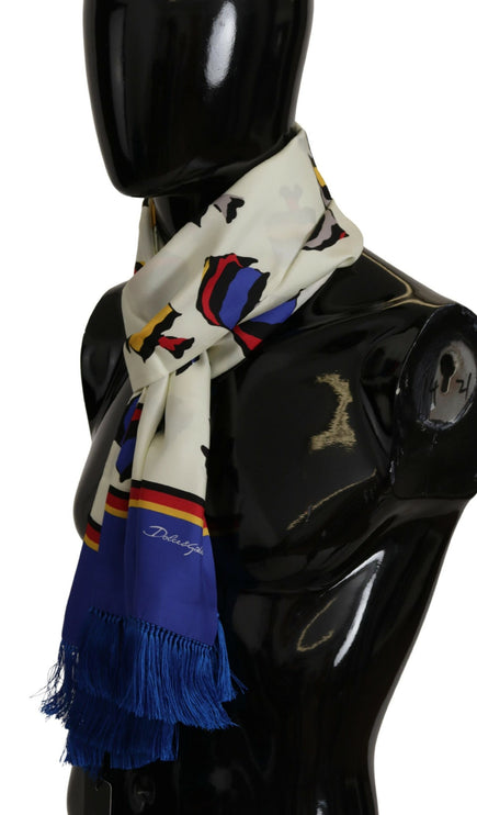 Multicolor Silk Men's Scarf Wrap