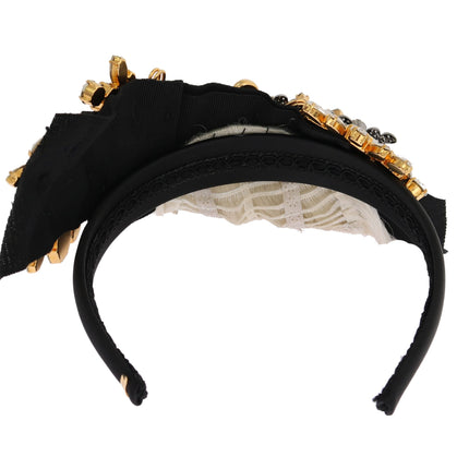 Elegante zwarte kristallen hoofdband diadeem