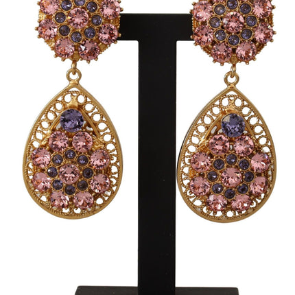 Baroque Multicolor Crystal Dangle Earrings