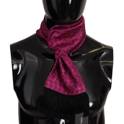 Elegant Magenta Silk Men's Scarf Wrap