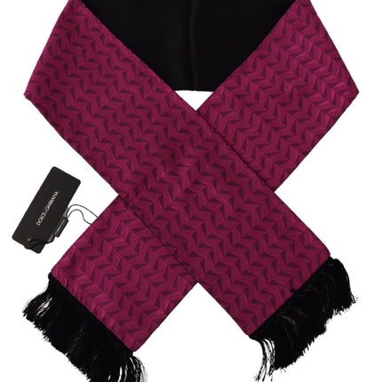 Elegant Magenta Silk Men's Scarf Wrap