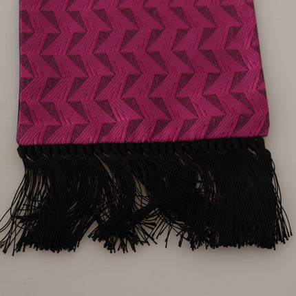 Elegant Magenta Silk Men's Scarf Wrap