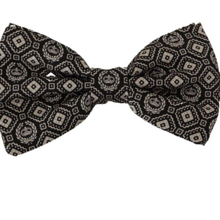 Elegant Black Silk Bow Tie - vivadelux