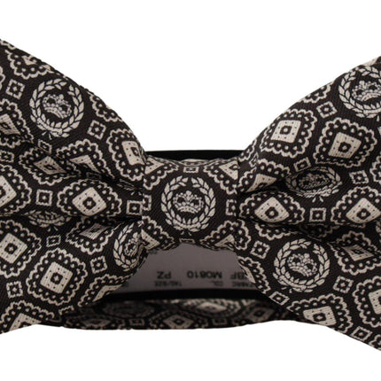 Elegant Black Silk Bow Tie - vivadelux