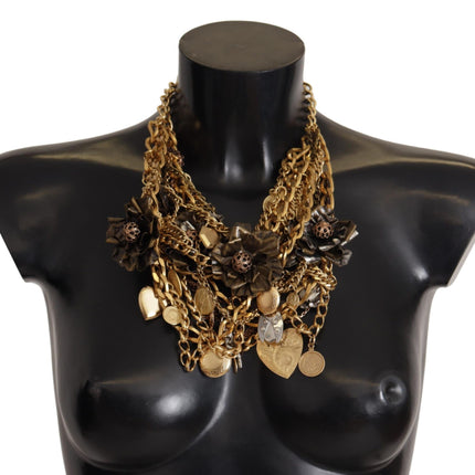 Siciliaanse glamour gouden statement ketting