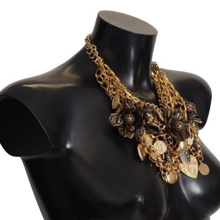 Siciliaanse glamour gouden statement ketting