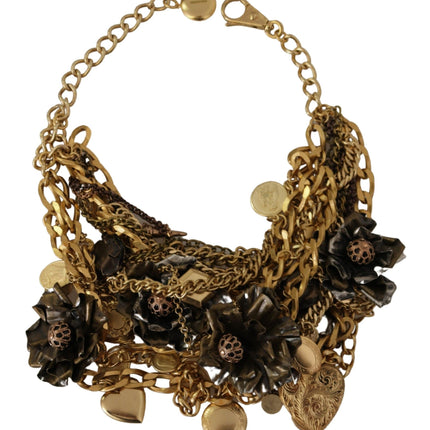 Siciliaanse glamour gouden statement ketting