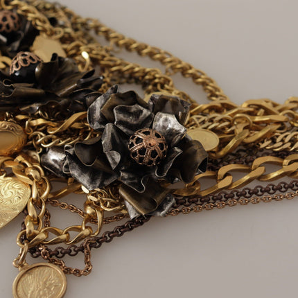 Siciliaanse glamour gouden statement ketting