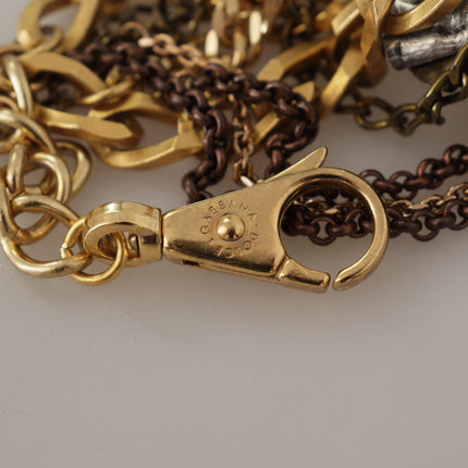 Siciliaanse glamour gouden statement ketting