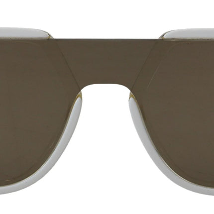 Elegantes gafas de sol de acetato blanco para mujeres