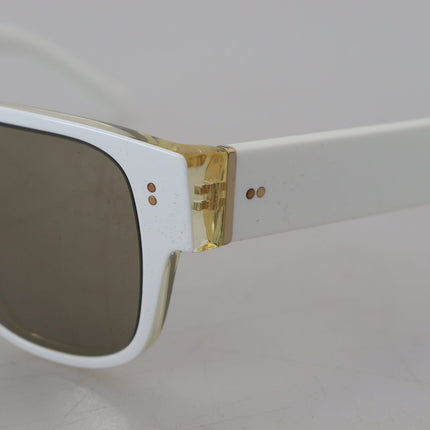 Elegantes gafas de sol de acetato blanco para mujeres