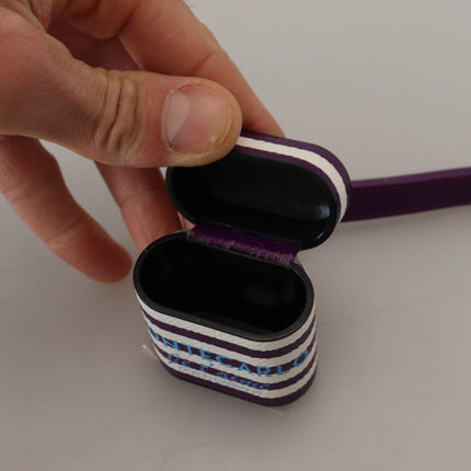 Custodia chic per Airpods in pelle viola