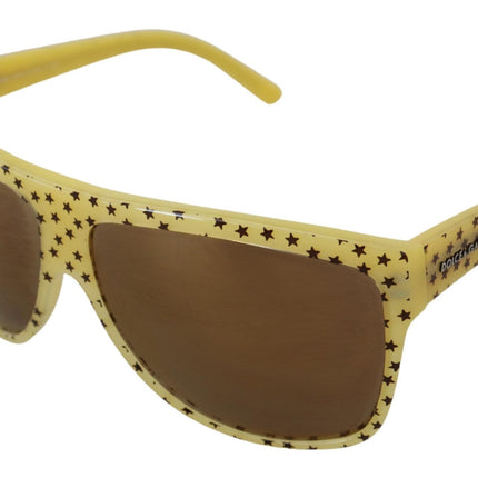 Gafas de sol estelar chic cuadrado en amarillo