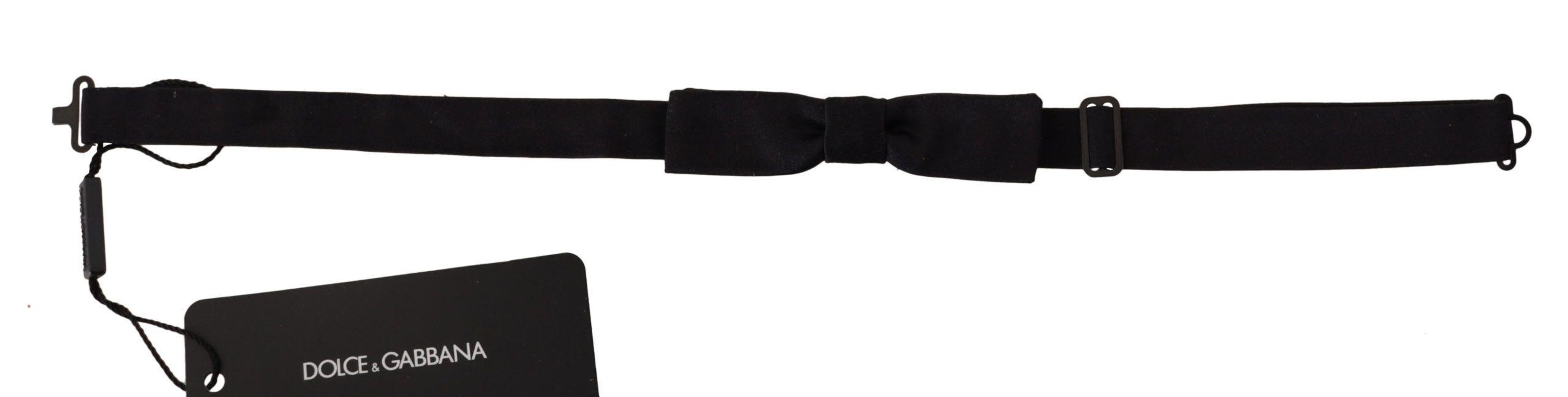 Elegant Black Silk Bow Tie - vivadelux