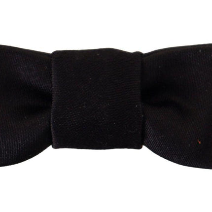 Elegant Black Silk Bow Tie - vivadelux