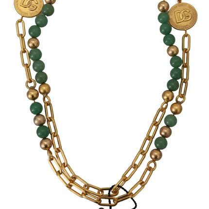 Elegant Gold-Plated Gemstone Necklace