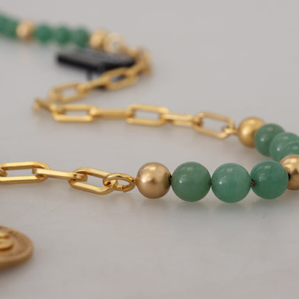 Elegant Gold-Plated Gemstone Necklace