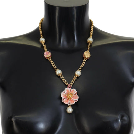 Elegant Floral Statement Charm Necklace