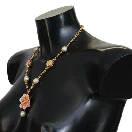 Elegant Floral Statement Charm Necklace