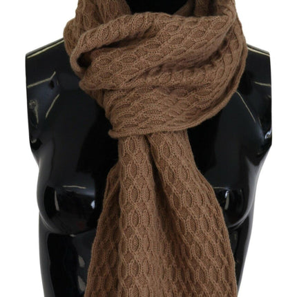 Elegant Dark Brown Knitted Scarf - vivadelux