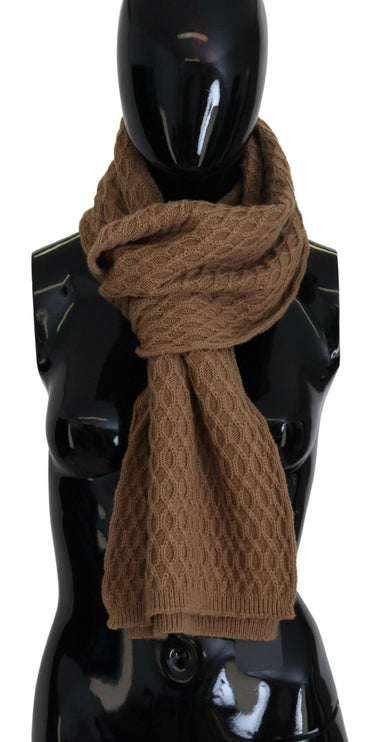 Elegant Dark Brown Knitted Scarf - vivadelux