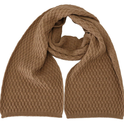 Elegant Dark Brown Knitted Scarf - vivadelux