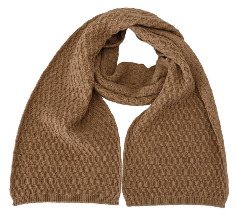 Elegant Dark Brown Knitted Scarf - vivadelux